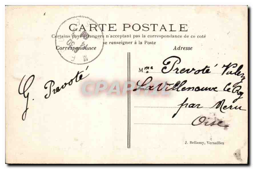 CPA Versailles Parc du Grand Trianon Bassin des quatre pucelles  — Verso