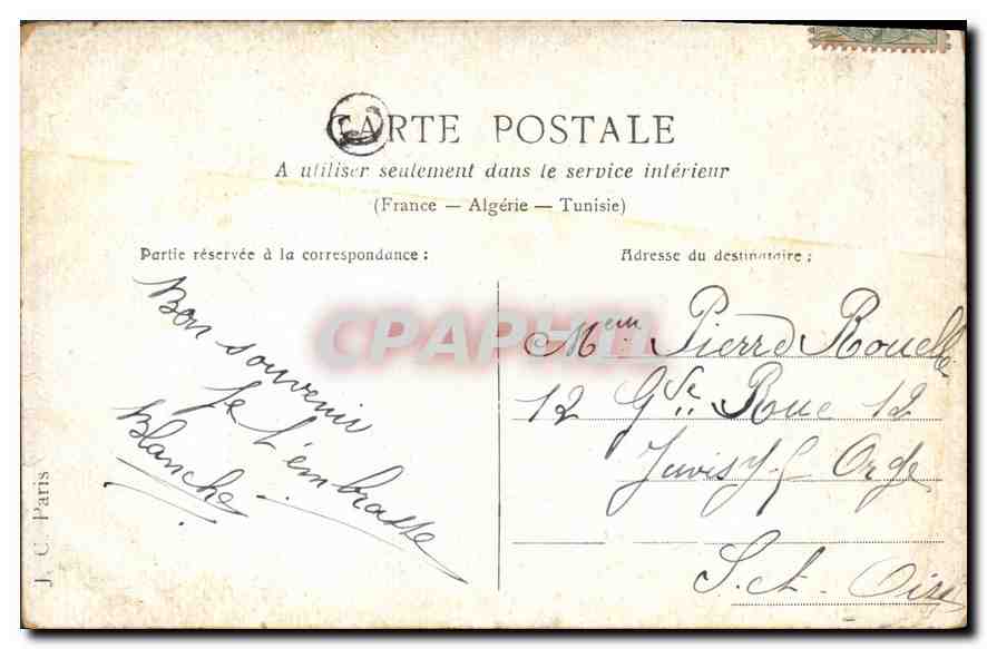 CPA Quand survint son ami Jean Pierre  — Verso