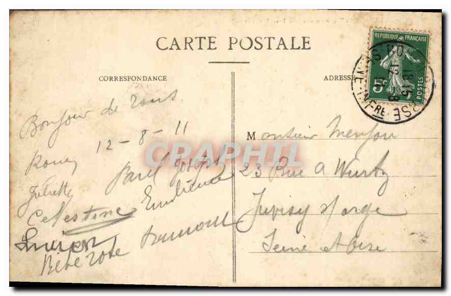 CPA Rouen La Seine en aval du Transbordeur Bateaux — Verso