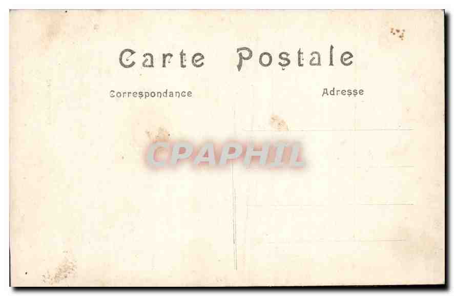 Château-Thierry — Le Café Français bombardé dans la nuit du 2 au 3 septembre 1914 — Cliché Erhard — Verso