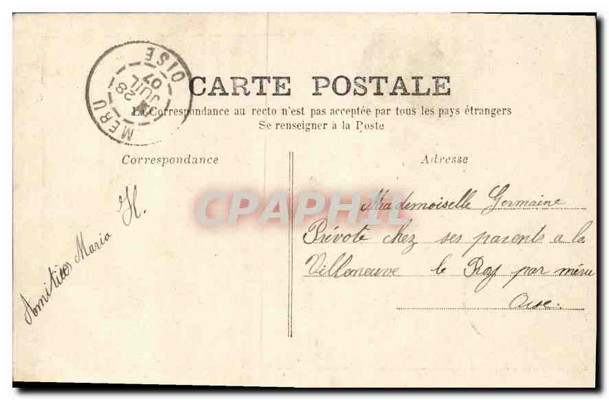 CPA Fantaisie Femme — Verso
