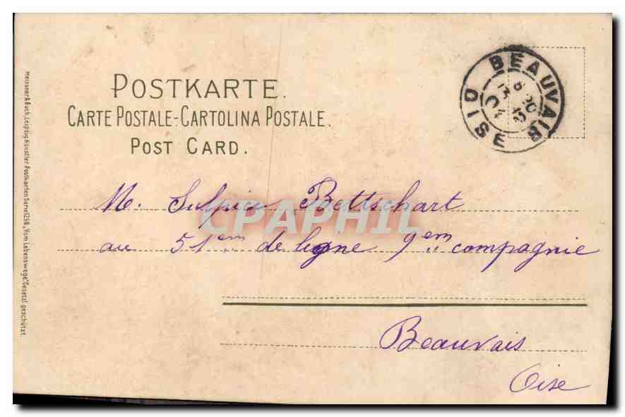 CPA Fantaisie Femme — Rückseite