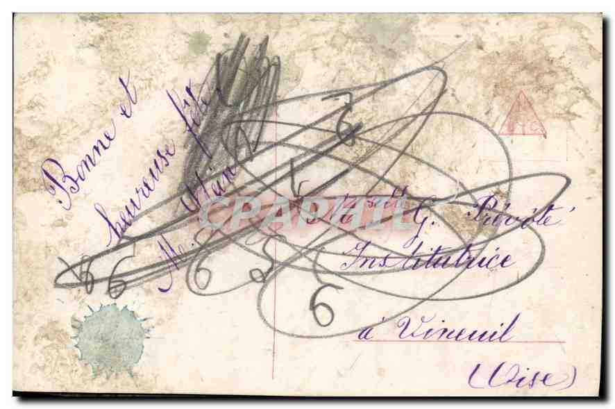 Fille tenant un bouquet — Bonne fête — Éditeur anonyme, n° 3200/4 — Verso