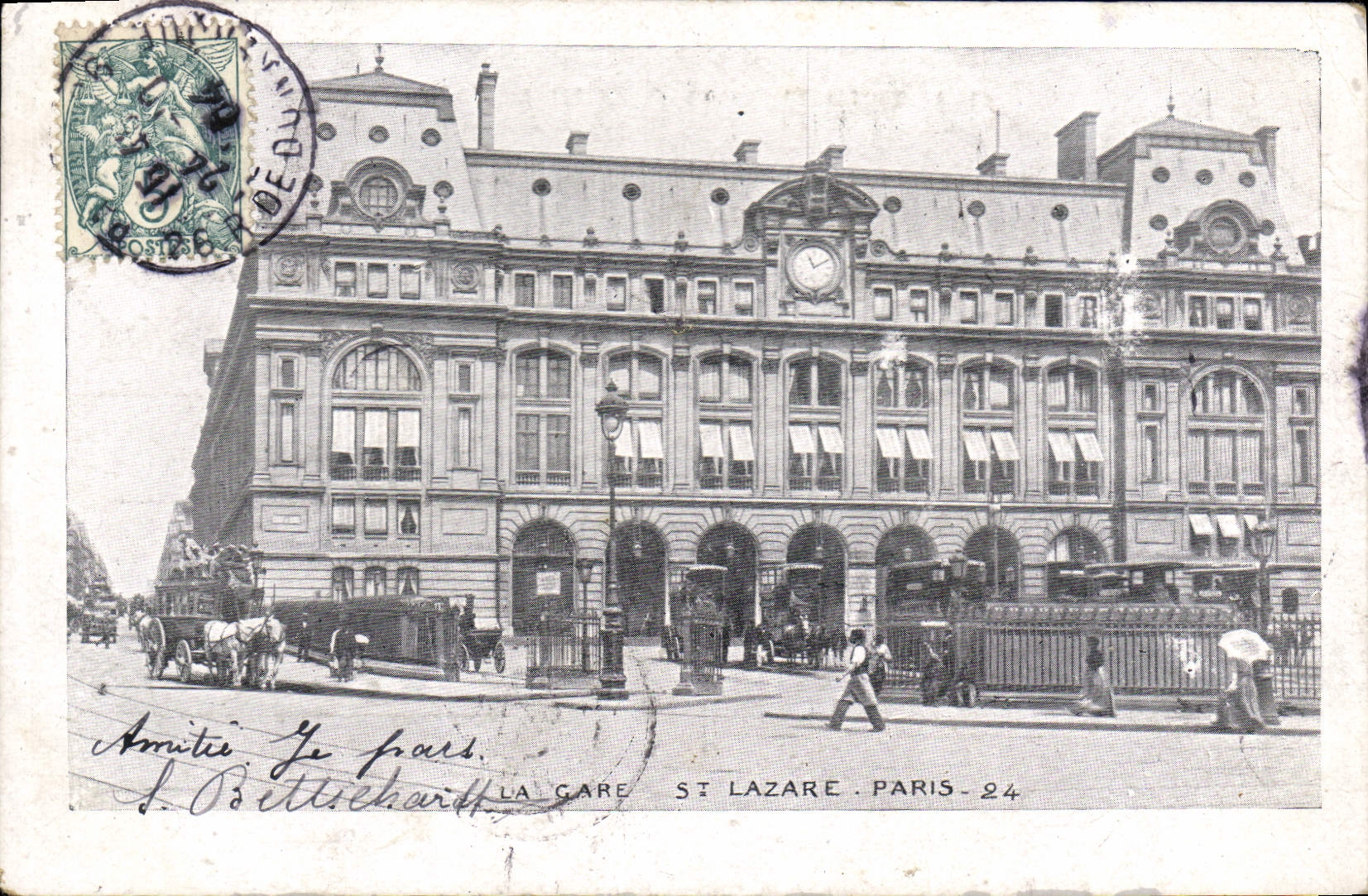 CPA La Gare St Lazare Paris 
