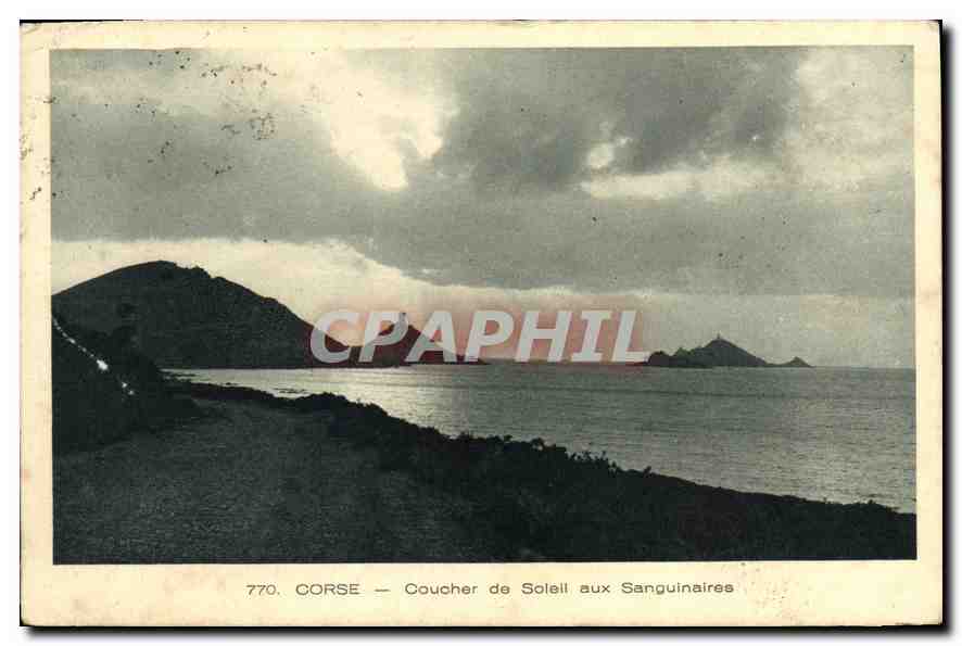 Corse — Coucher de Soleil aux Sanguinaires — A. Tomasi, Ajaccio