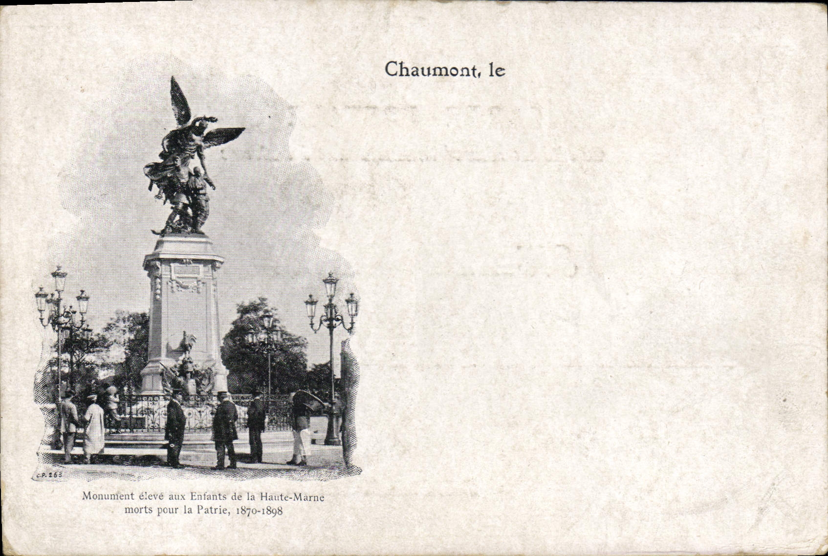 CPA Chaumont Monument eleve aux Enfants de la Hamte Marne morts pour la Patrie