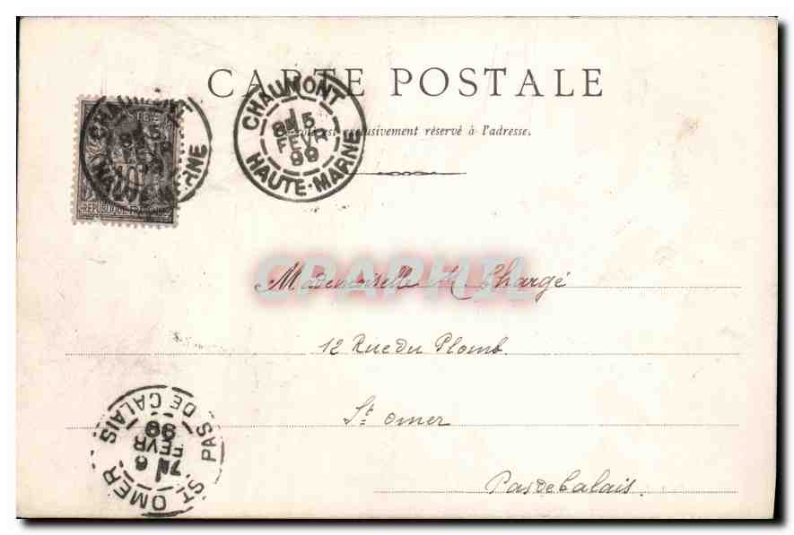 Portail de l'Église Saint-Jean — Chaumont — éditeur inconnu, n° de série non visible — Reverso