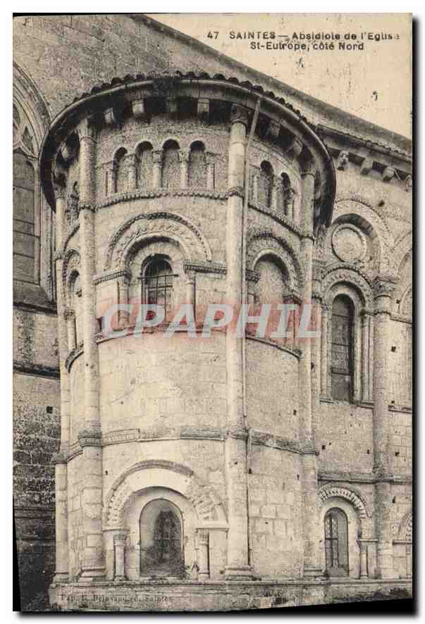 CPA Saintes Absisdiole de l'Eglise St Europe cote Nord 