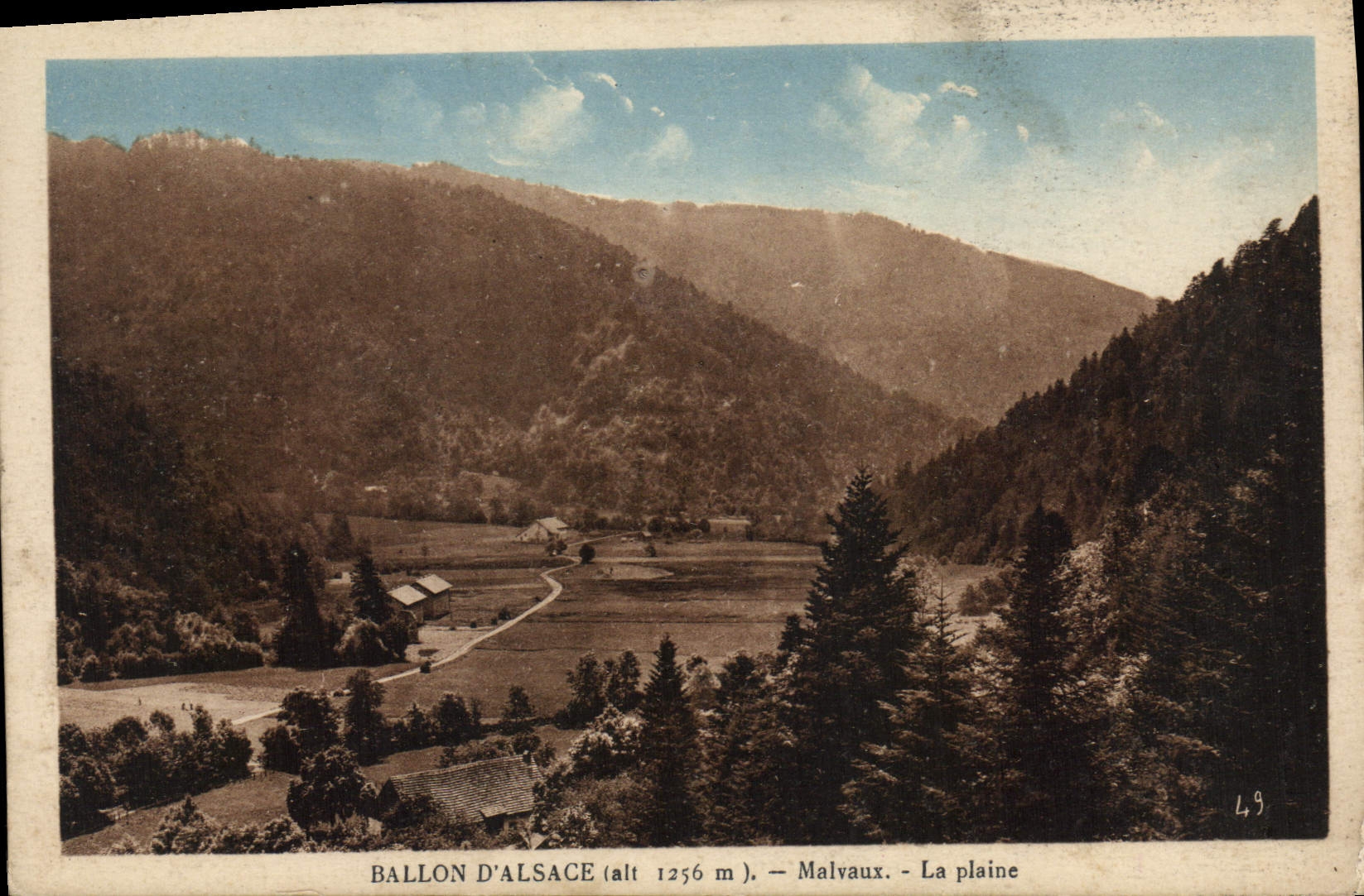 CPA Ballon d'Alsace Malvaux La plaine 