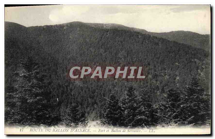 CPA Route du Ballon d'Alsace Fort et Ballon de Servance 