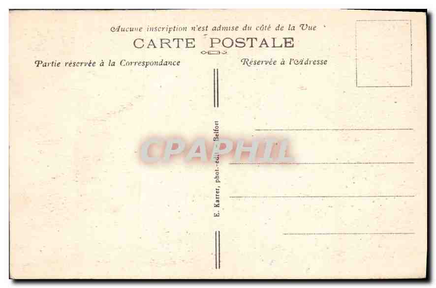 CPA Le Ballon d'Alsace L'in des sept virages en epingle a cheveux  — Rückseite