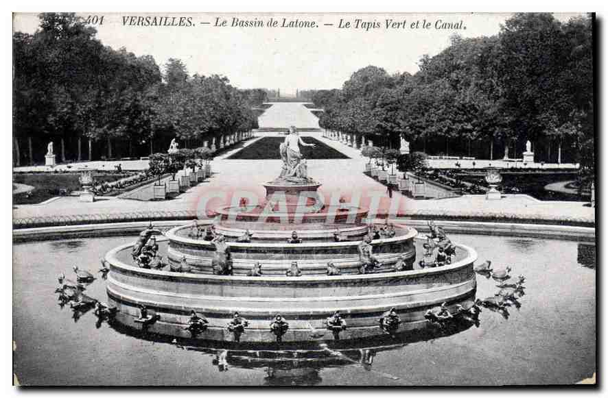CPA Versailles Le Bassin de Latone Le Tapis Vert et le Canal 