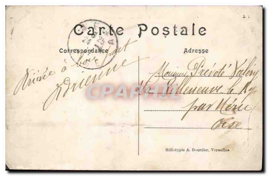 CPA Versailles Le Canal  — Verso