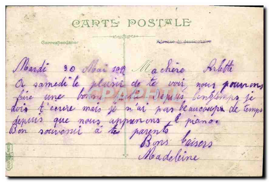 CPA Paris Boulevard des Italiens  — Rückseite