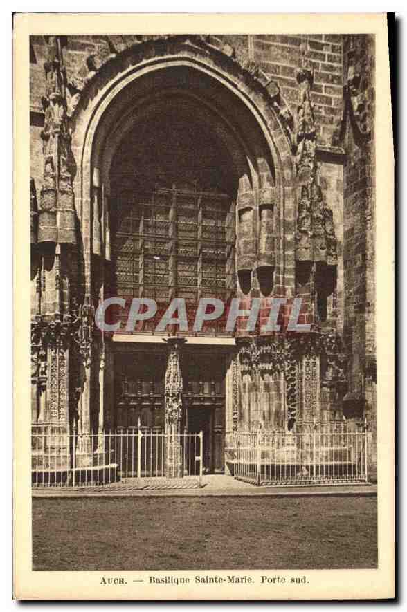 CPA Auch Basilique Sainte Marie Porte sud 
