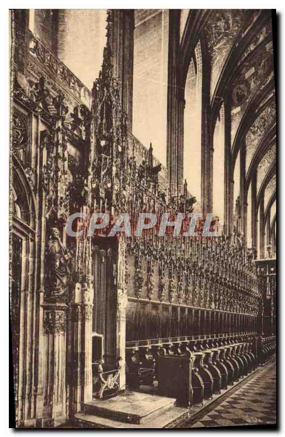 CPA Albi Cathedrale Ste Cecile Les Stalles du Choeur 