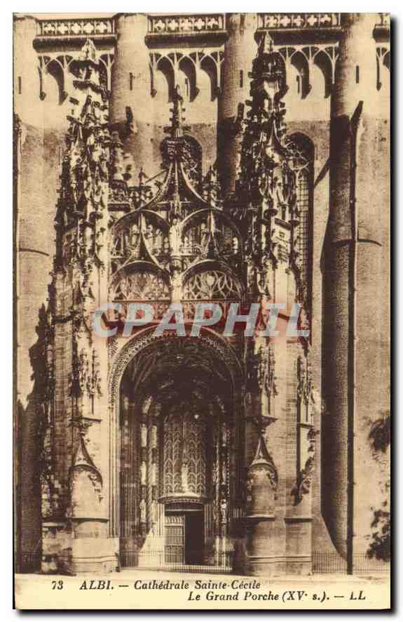 CPA Albi Cathedrale Ste Cecile Le Grand Porche 