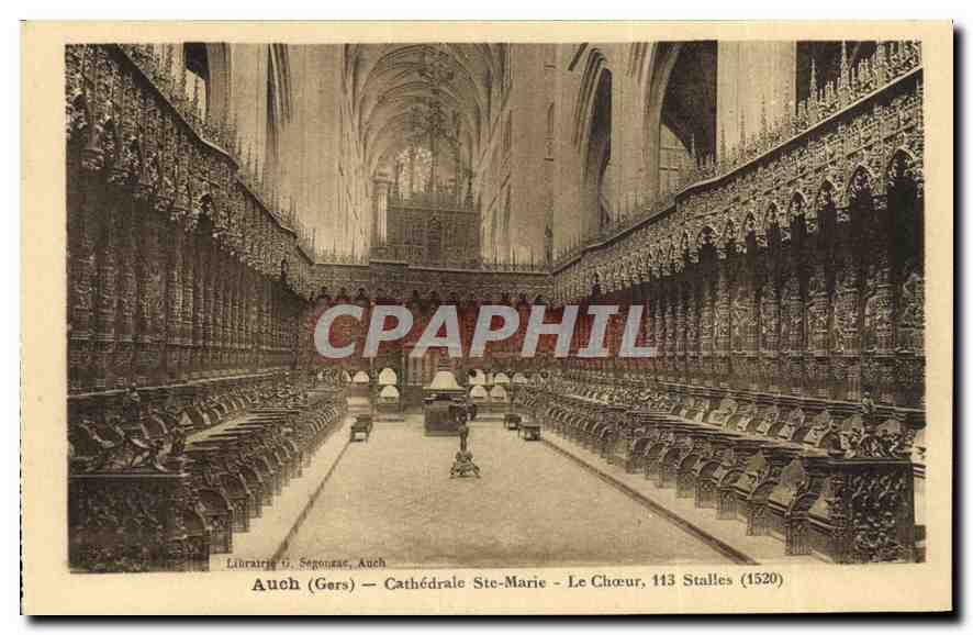 CPA Auch Gers Cathedrale Ste Marie Le Choeur 113 Stalles Orgue