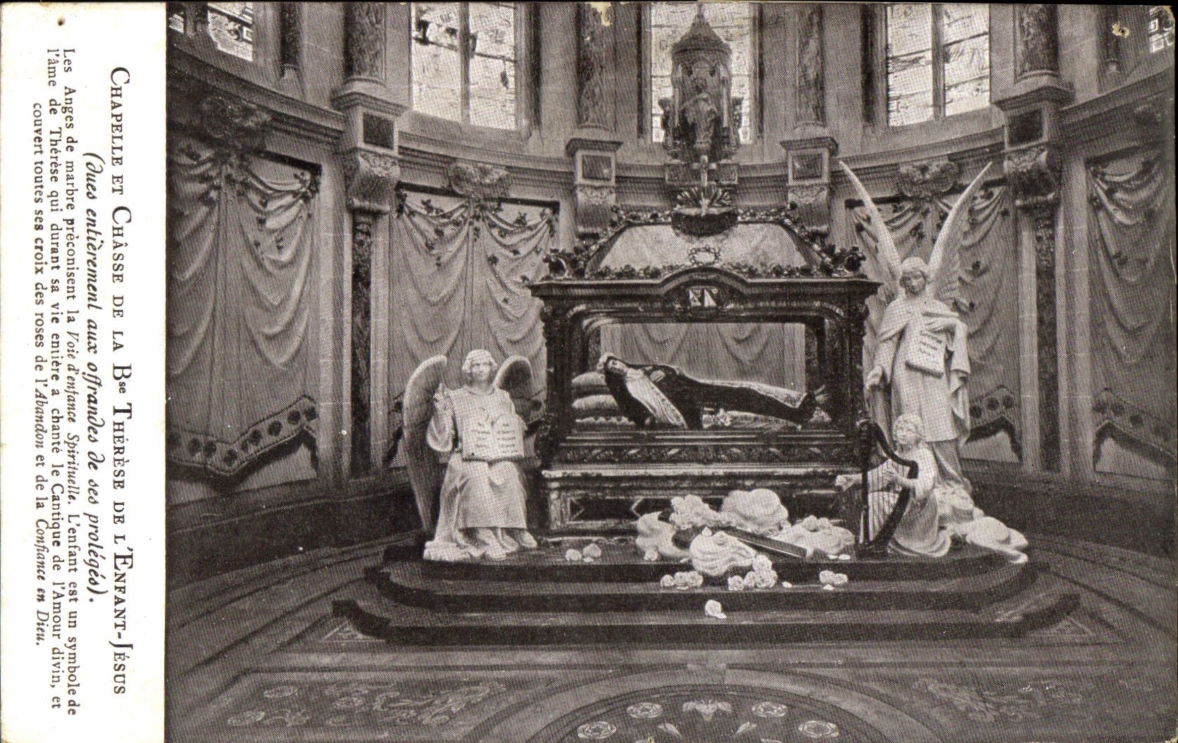 Chapelle et Châsse de la Bienheureuse Vierge Marie de l'Enfant-Jésus — Anges de marbre — éditeur CPAPHIL