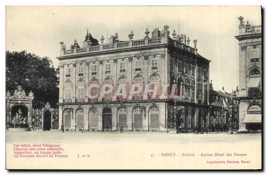 CPA Nancy Eveche Ancien Hotel des Fermes 