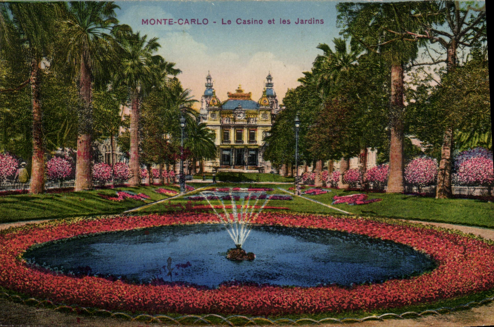 CPA Monte Carlo Le Casino et les Jardins 