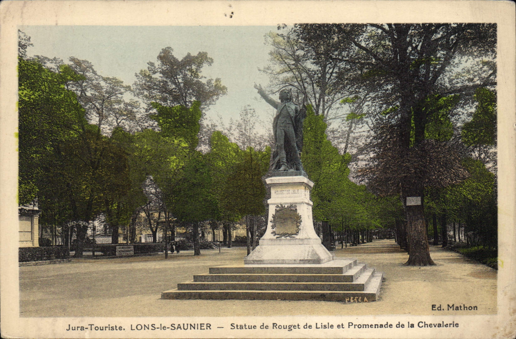 LONS-le-SAUNIER — Statue von Rouget de Lisle und Promenade der Chevalerie — Ed. Mathon