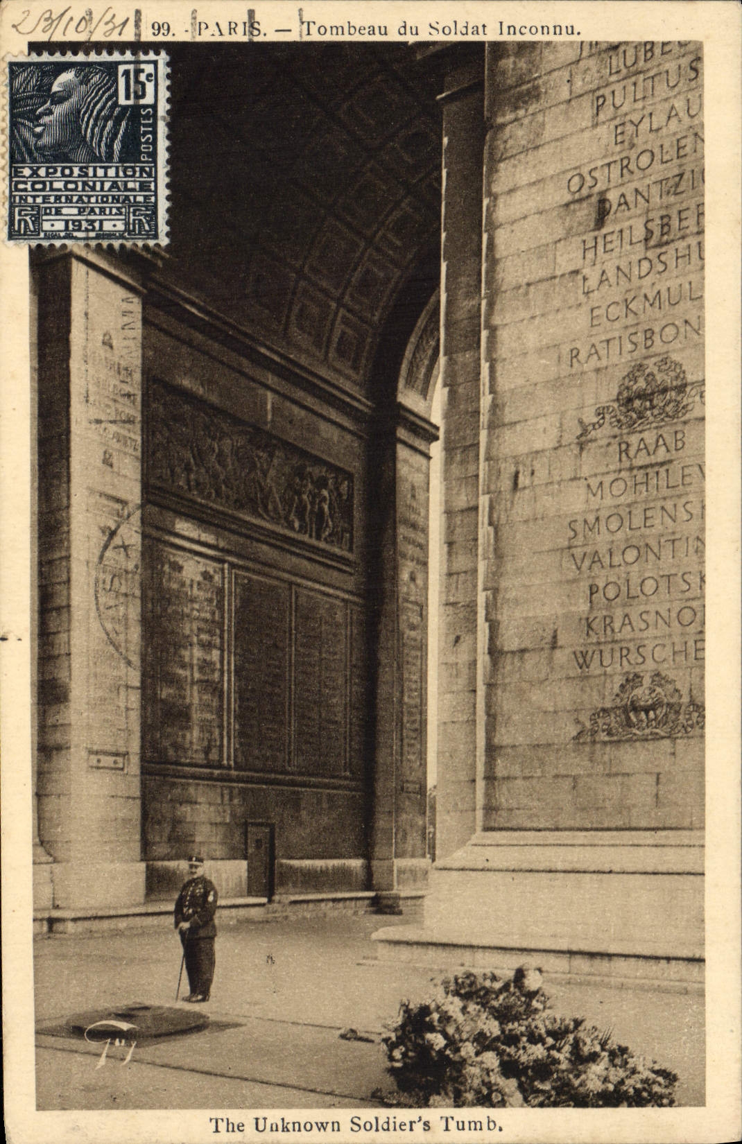 CPA Paris Tombeau du Soldat Inconnu 
