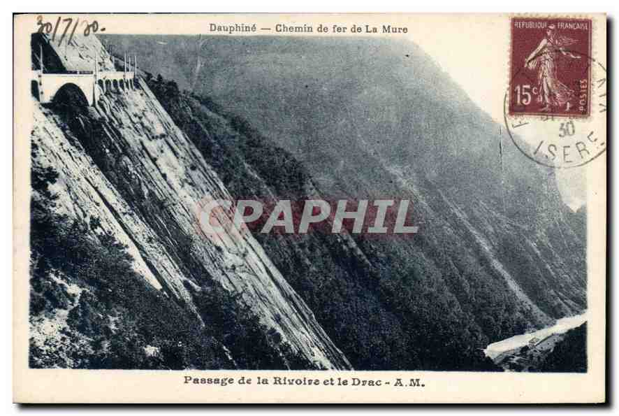 Dauphiné — Chemin de fer de La Mure — Passage de la Rivoire et le Drac - A.M.
