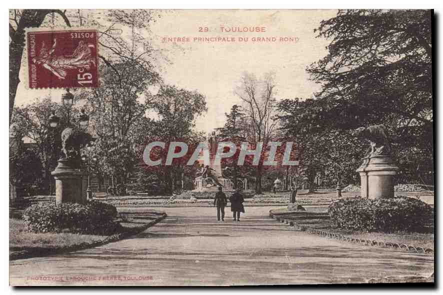 Toulouse — Entrée principale du Grand Rond — Phototypie Larouche Frères, Toulouse