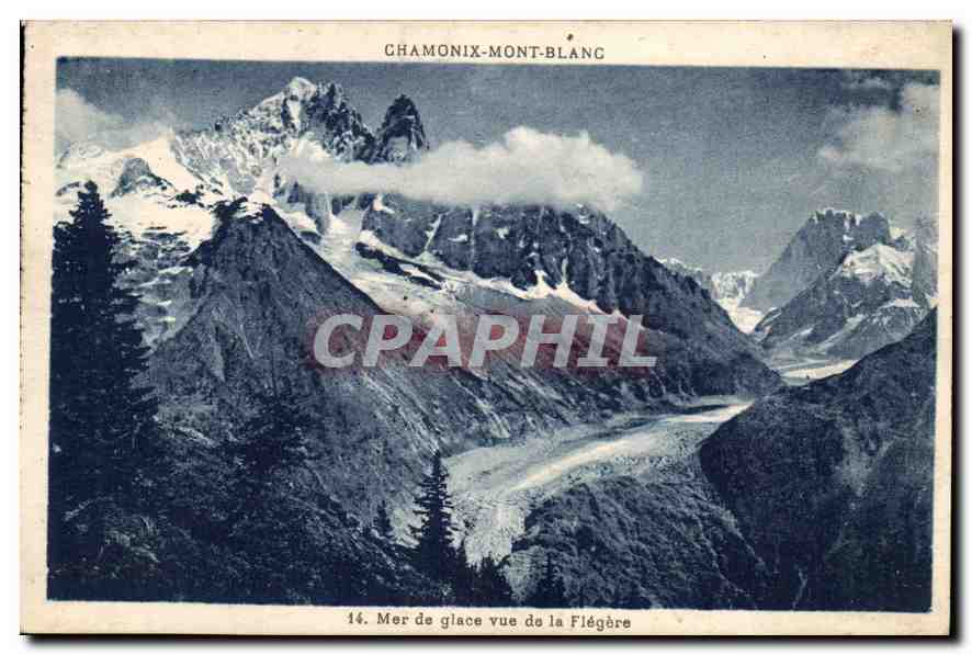 Chamonix-Mont-Blanc — Mer de glace vue de la Flégère — G. Tairraz, phot.-édit., Chamonix-Mont-Blanc
