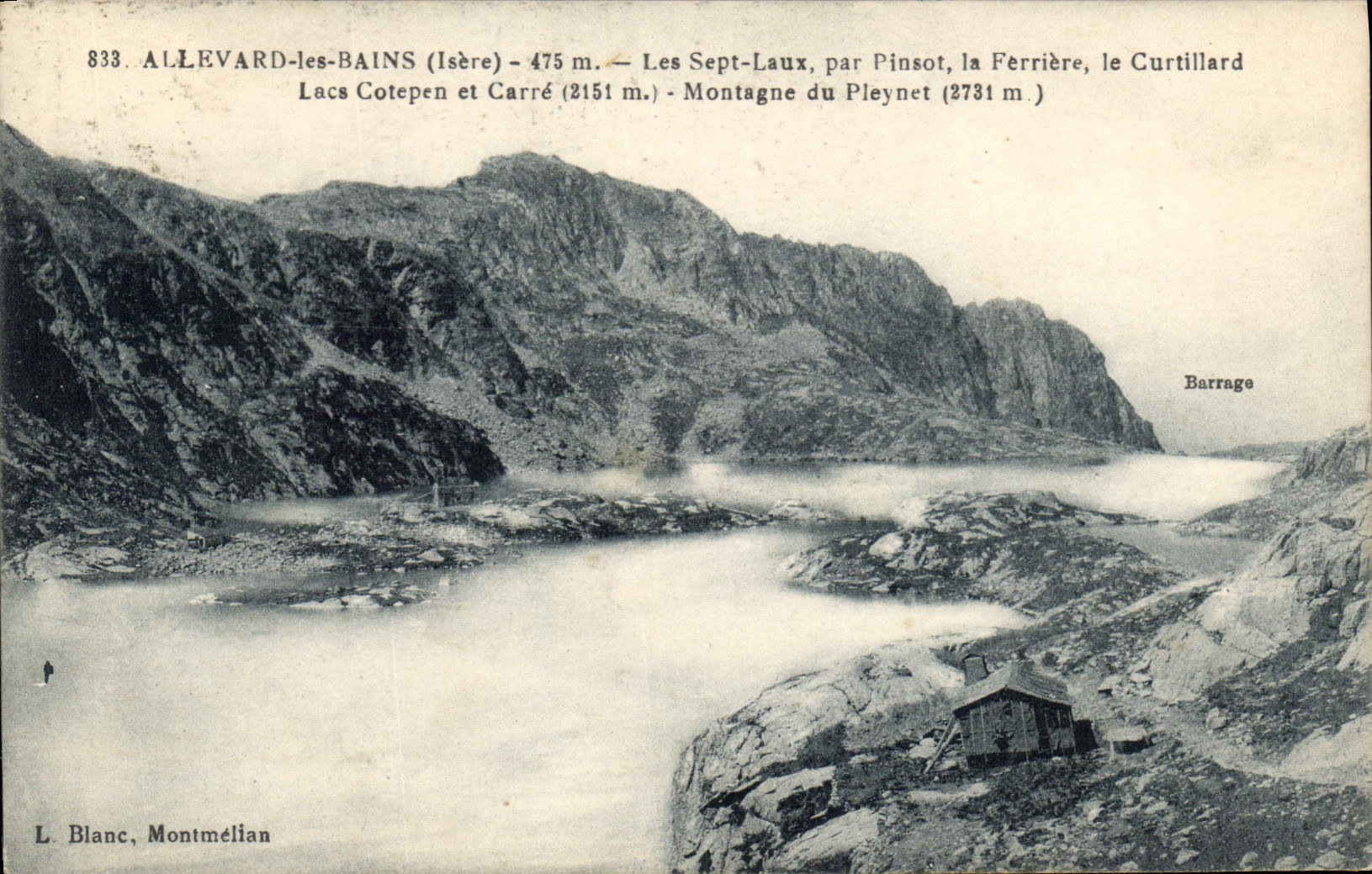 Allevard-les-Bains (Isère) — Les Sept-Laux, par Pinsot, la Ferrière, le Curtillard — L. Blanc, Montmélian