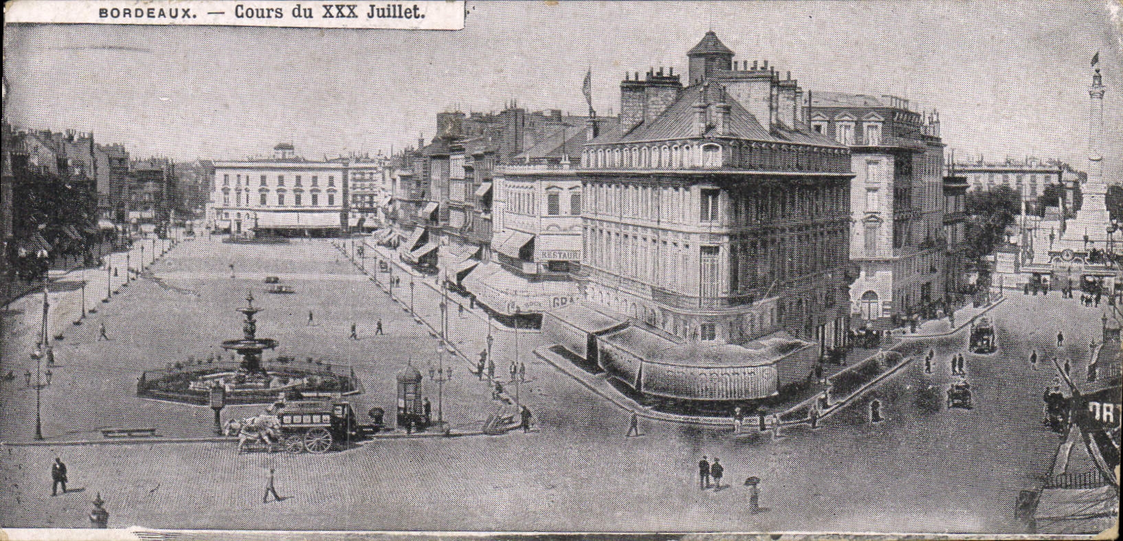 Bordeaux — Cours du XXX Juillet — éditeur inconnu, n° de série non visible