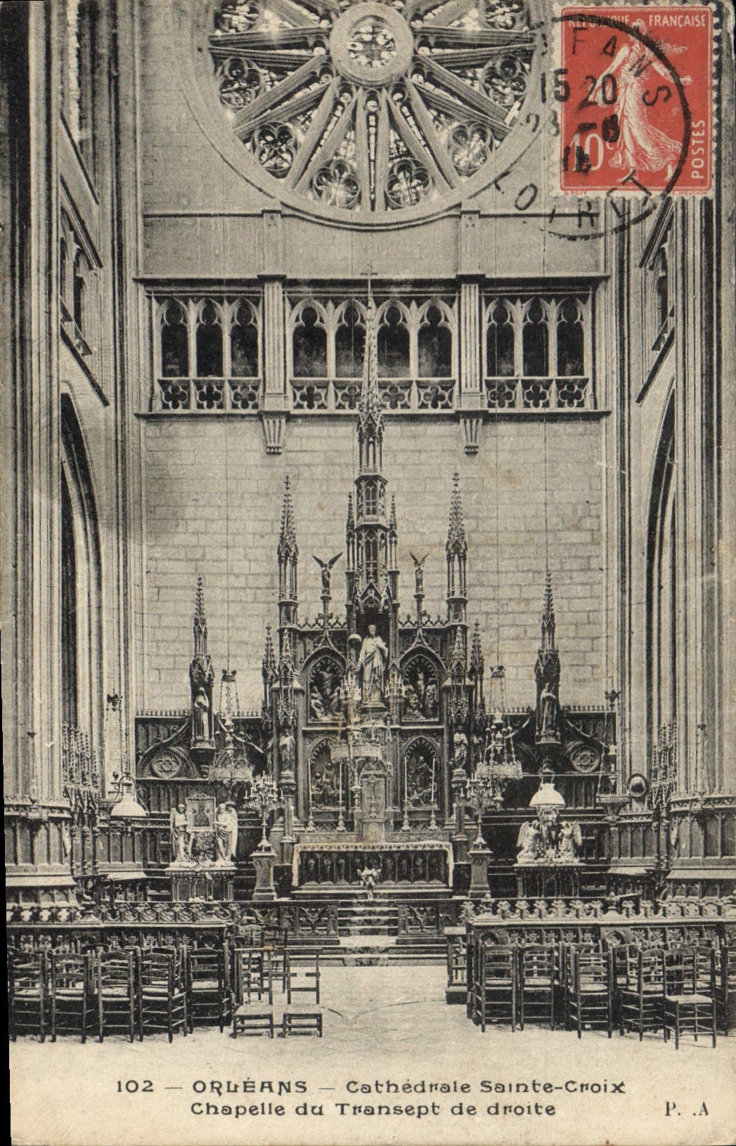 CPA Orleans Cathedrale Sainte Croix Chapelle du Transept de droite 