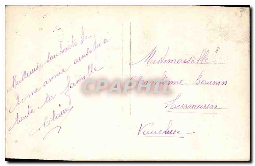 CPA Bonne Annee Femme — Verso