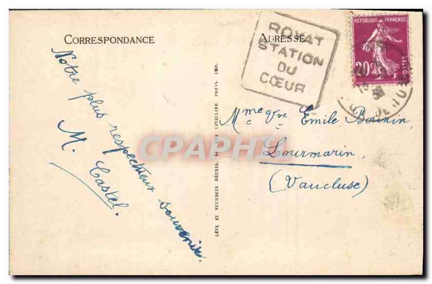CPA Royat Le Vieux Royat et le Paradis  — Rückseite