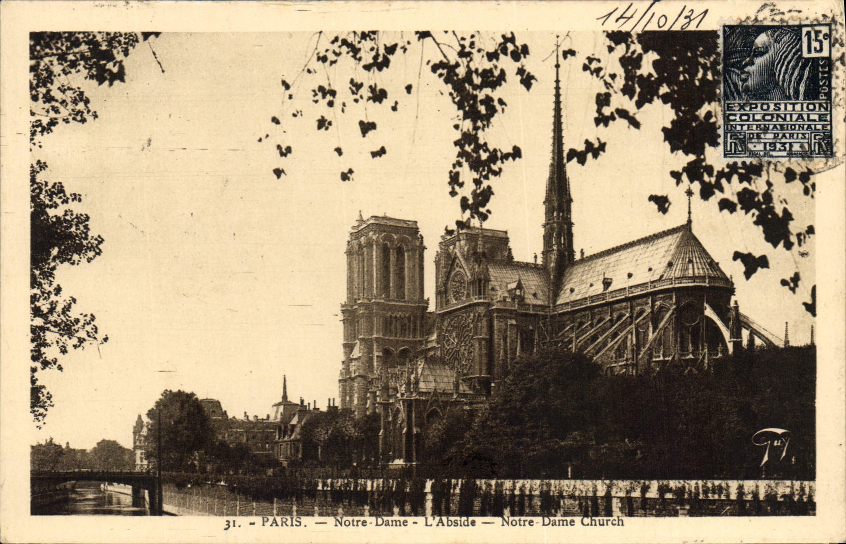 CPA Paris Notre Dame L'Abside 