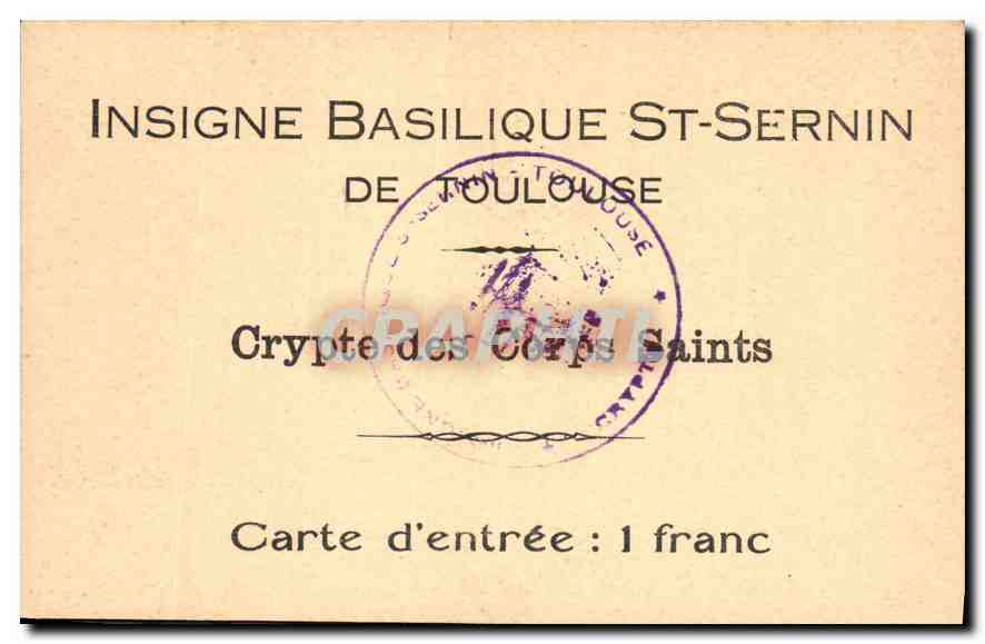 Crypte des Corps Saints — Basilique Saint-Sernin — Toulouse — Reverso