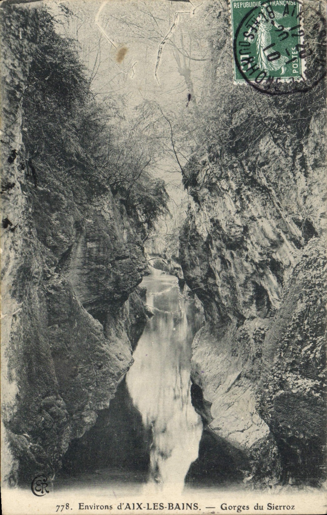 CPA Environs d'Aix les Bains Gorges du Sierroz 