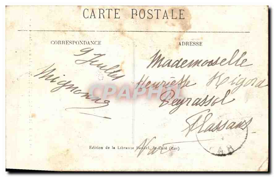 CPA Le Lot Illustre Padirac La Riviere Souterraine  — Rückseite