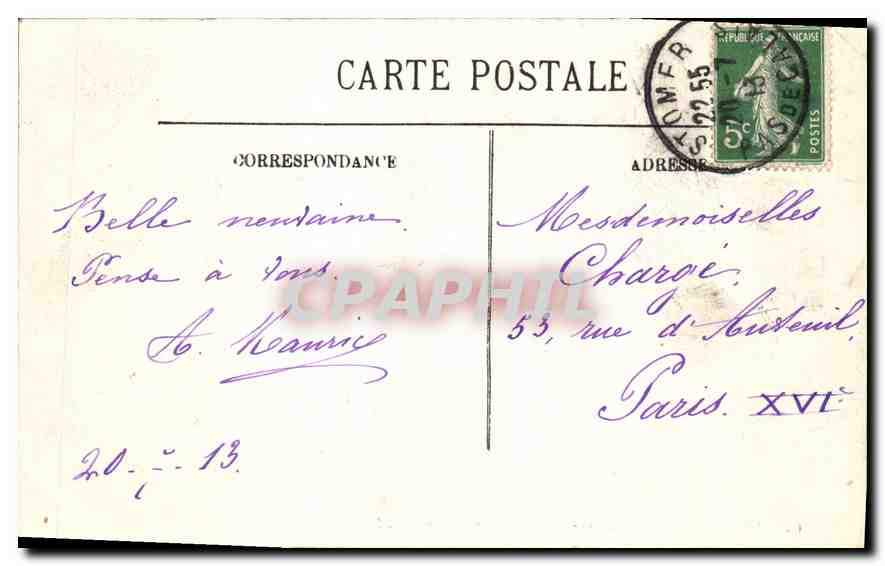 CPA Saint Omer Le Grand de Therouanne  — Rückseite