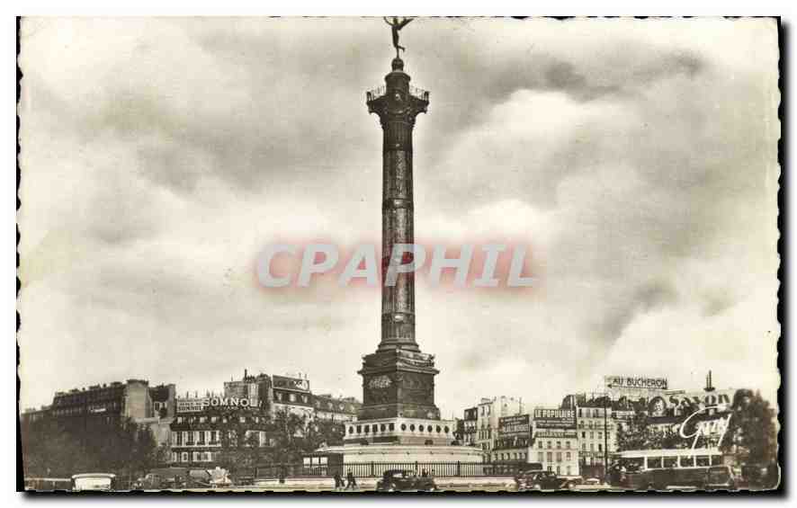 CPA Paris et ses Merveilles Place de la Bastille et Colonne de Juillet 