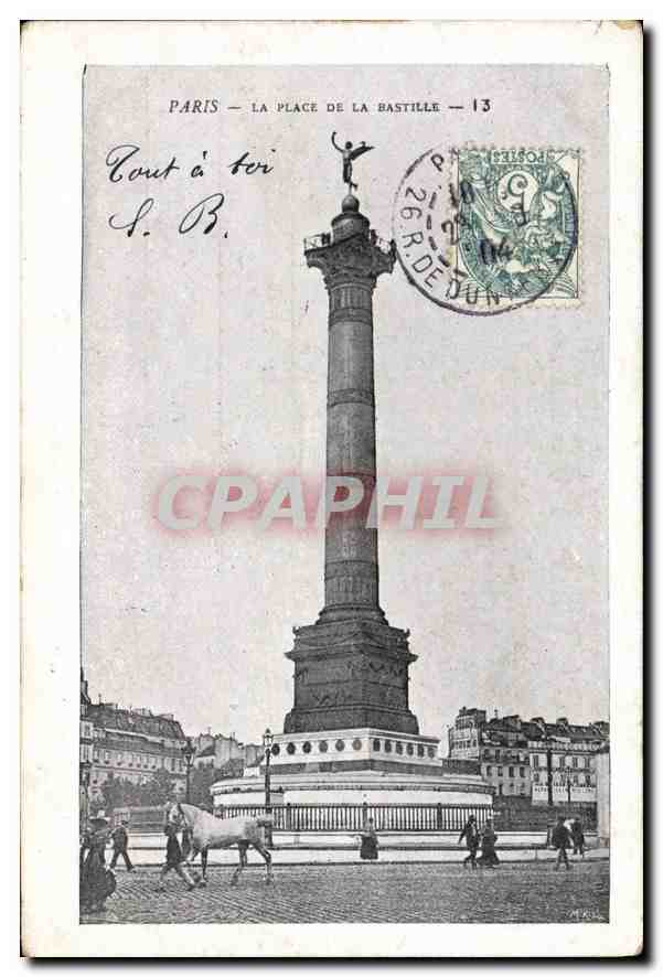 CPA Paris La Place de la Bastille 