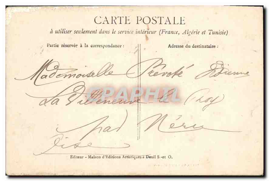 CPA Saissons L'Hotel de Ville  — Rückseite