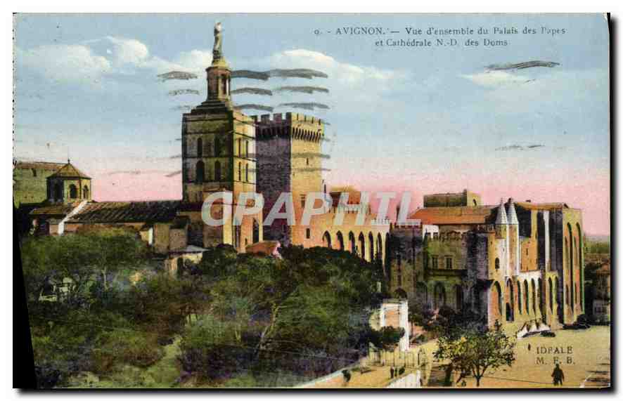Avignon — Übersicht des Palais des Papes und der Kathedrale N.-D. des Doms — IDPALE M.E.B.
