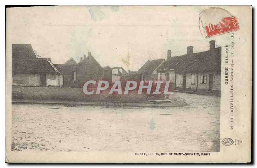 CPA Guerre 1914 1915 Ervillers Somme Un coin 