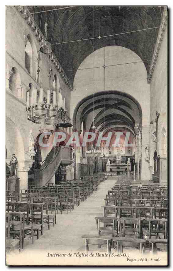 CPA Interieur de l'Eglise de Maule S et O 