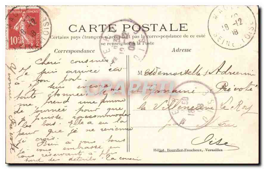 CPA Interieur de l'Eglise de Maule S et O  — Rückseite