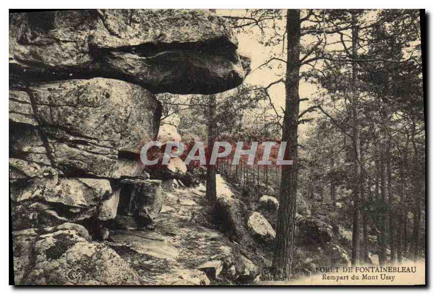 Wald von Fontainebleau — Felswand des Mont Ussy — unbekannter Verlag