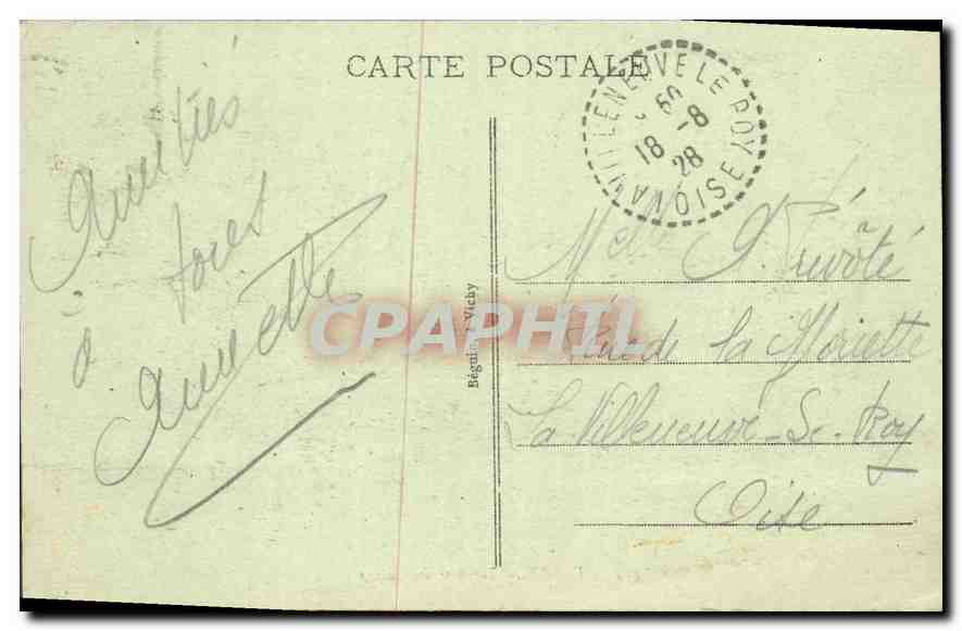 CPA Vichy Terrasse du Casino  — Rückseite
