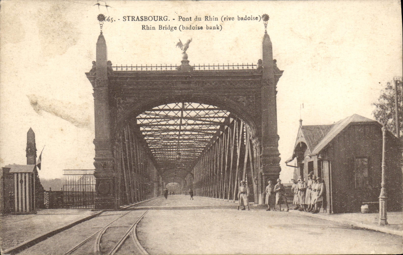 CPA Strasbourg Pont du Rhin rive badoise 